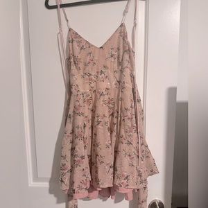 Never been worn pink dress with white flowers
